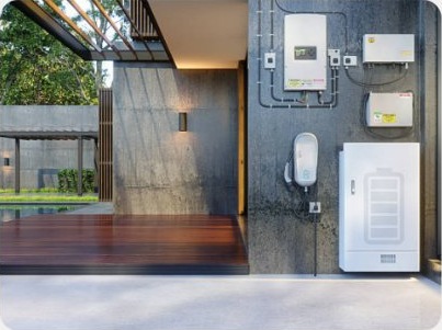 Wall-mounted battery and inverter
